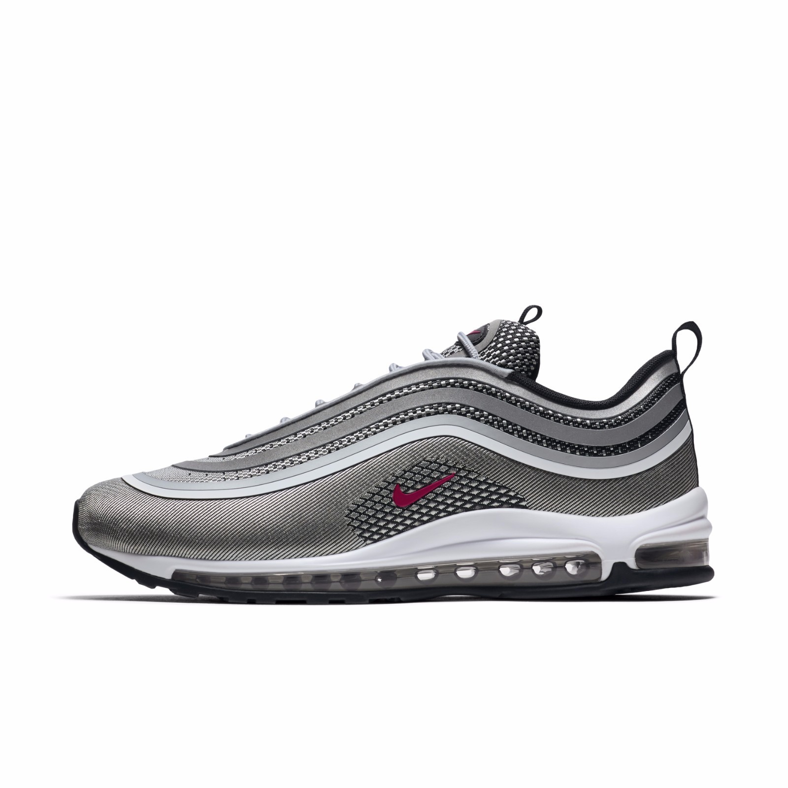 Détails : Nike Mens Air Max 97 UL 17 Ultra Metallic Silver Bullet OG Sneakers 918356 003 Nike Air Max 97 17 Silver Bullet 918356 003 Q315