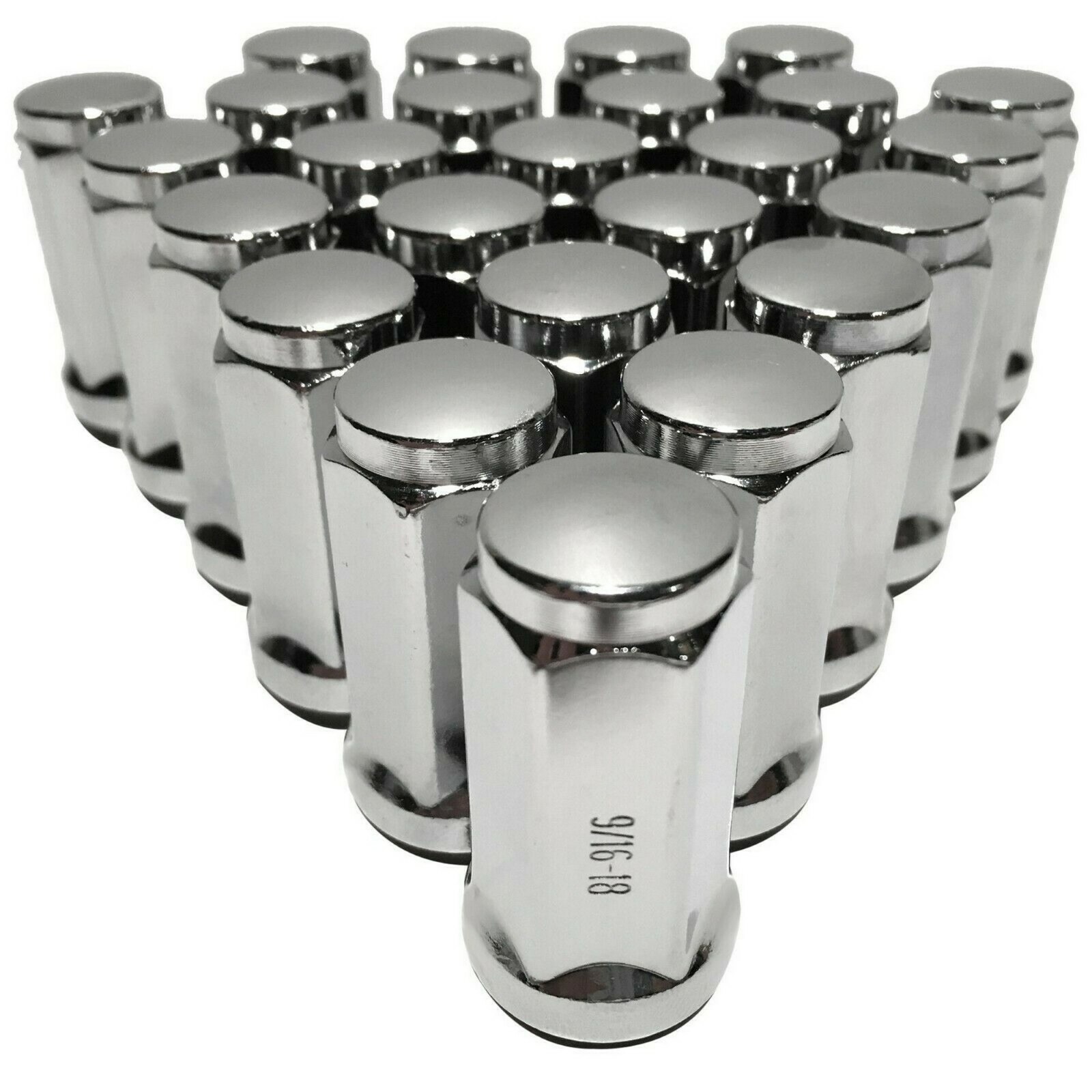 32 Chrome 9/16 Truck XL Long Acorn Lug Nuts Dodge Ram Chevy Ford F250 1