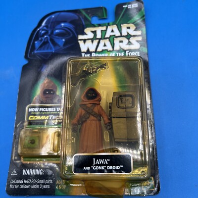Star Wars Jawa and ''Gonk'' Droid Action Figures Hasbro 1999-NEW