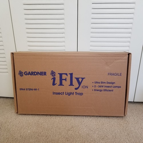 Gardner ifly Ion 72 Insect Light Trap Wall Mount Grilled Cover Mosquitos Flies
