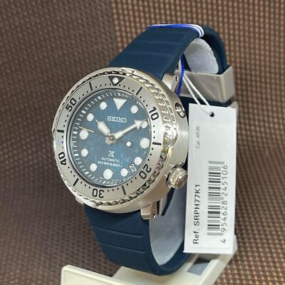 Pre-owned Seiko Prospex Srph77k1 Blue Baby Tune Silicone Automatic Men's Diver Sport Watch
