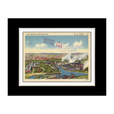 Art Print - Michigan Postcard - Ford Industries, River Rouge, Mich.