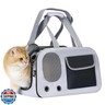 Cat, Dog Carrier for Pets up to 17 lbs, Soft-Sided Collapsible Pet Carrier with Sturdy Base, Roll-up Curtain and Large Storage Bag, Cat Bag for Medium Cats and Small Dogs