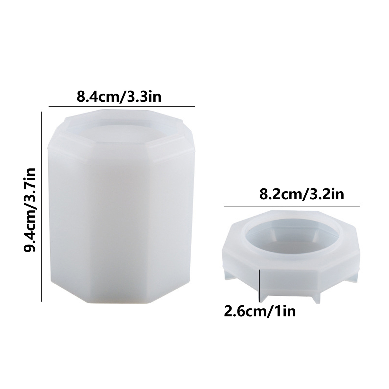 Silicone Box Resin Casting Mold Pen Candle Tealight Holder Epoxy Mould Craft DIY