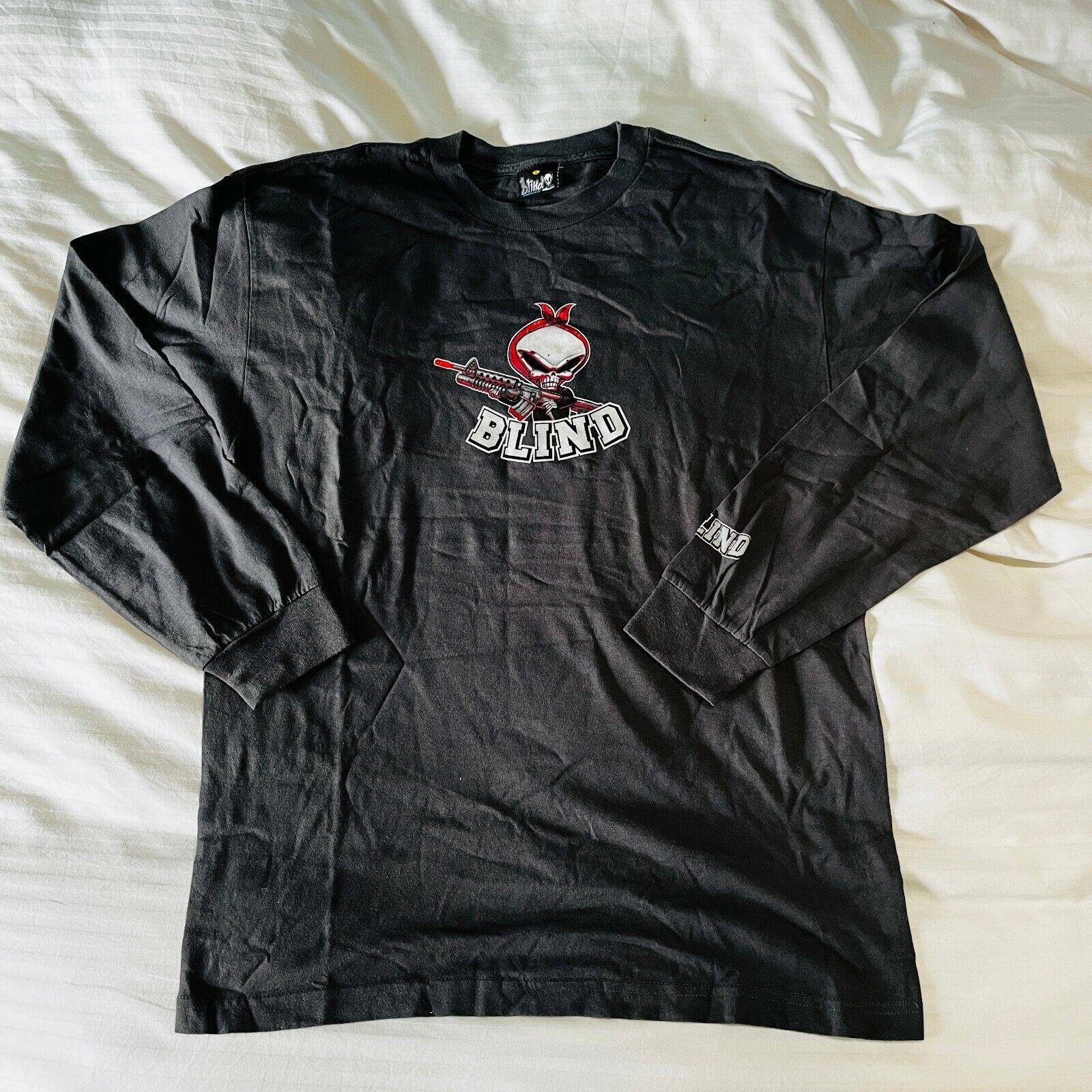 Official Blind Skateboards Grey / Charcoal Long-Sleeve T Official Blind Skateboards Grey / Charcoal Long-Sleeve T