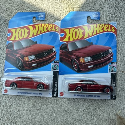 2024 Hw Super Treasure Hunt '89 Mercedes-Benz 560 SEC AMG  W/ Reg Car/ 2 Cars