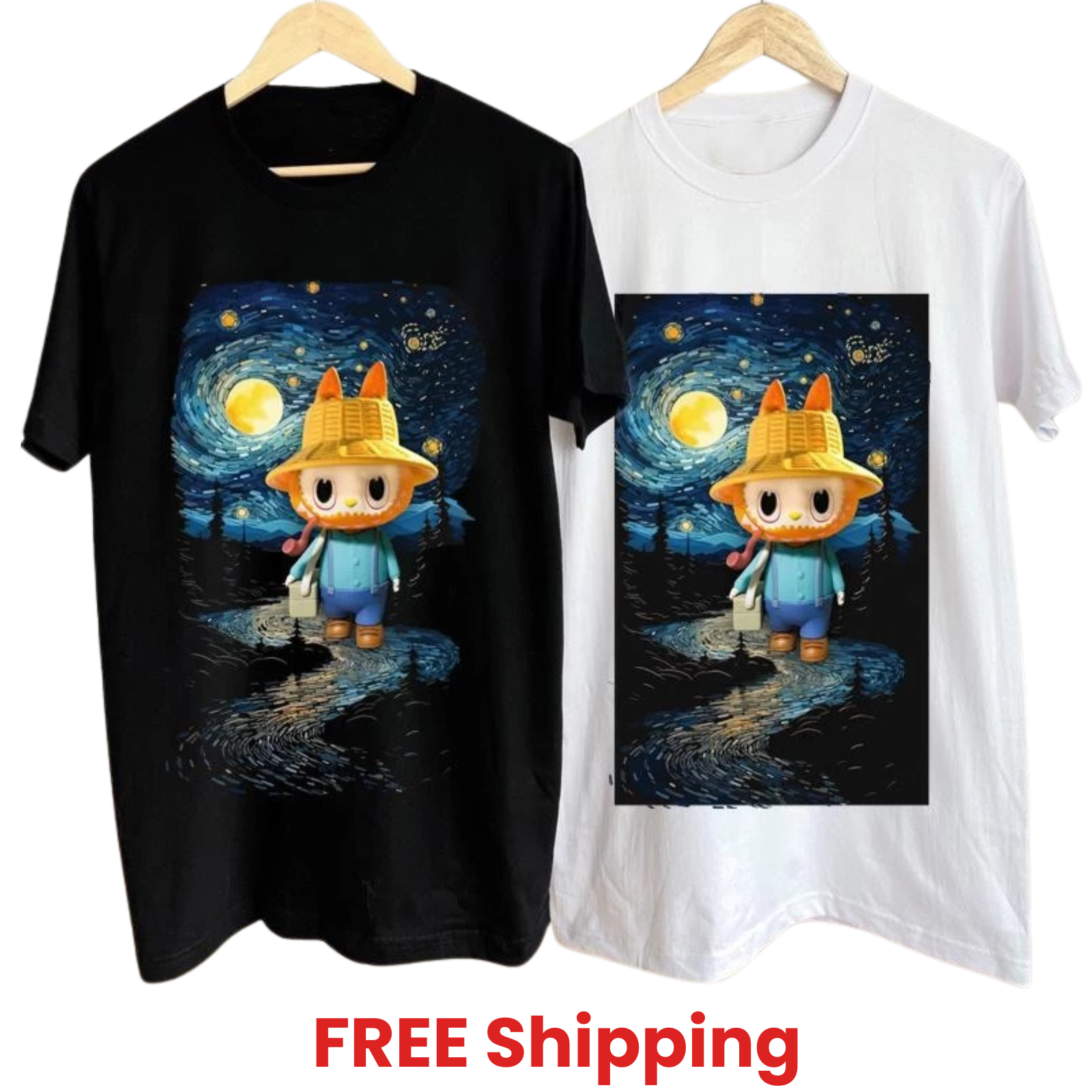 BABYL SHALL I TURN YOU TEE【Lサイズ】 Cute Labubu The Monster Lover Unisex 100% Cotton Round Neck