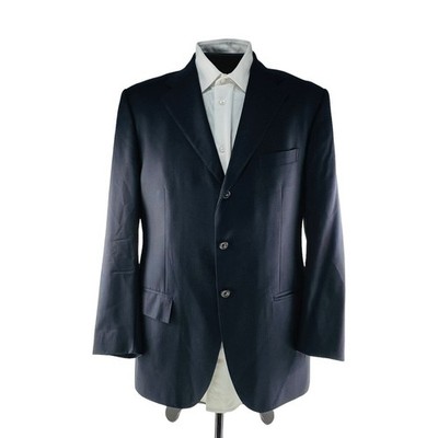 Polo Ralph Lauren X Corneliani Blue Wool 3 Button 1 Vent Suit Jacket Size 43R