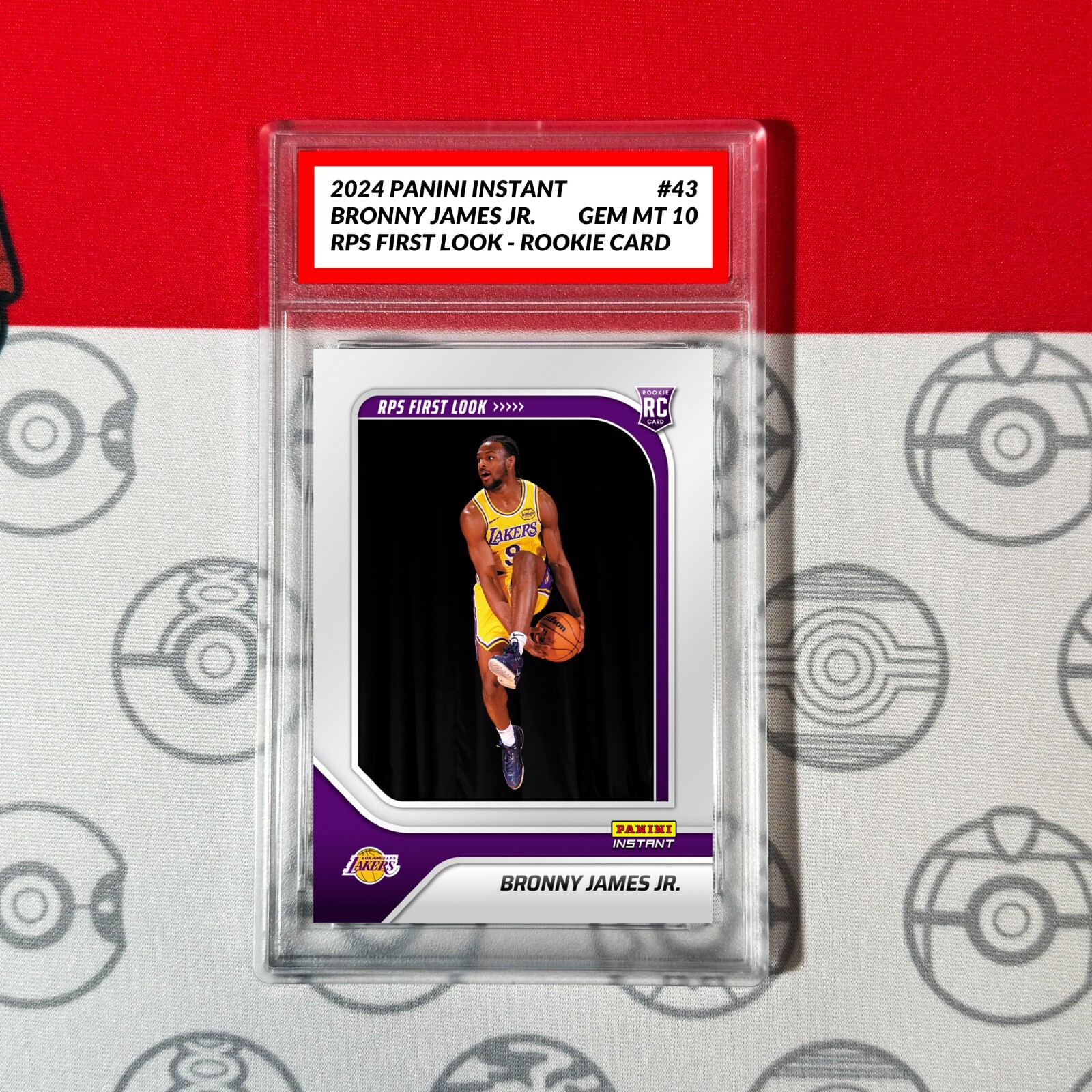 Graded 10 Bronny James RC Rookie 2024-25 Panini Instant NBA