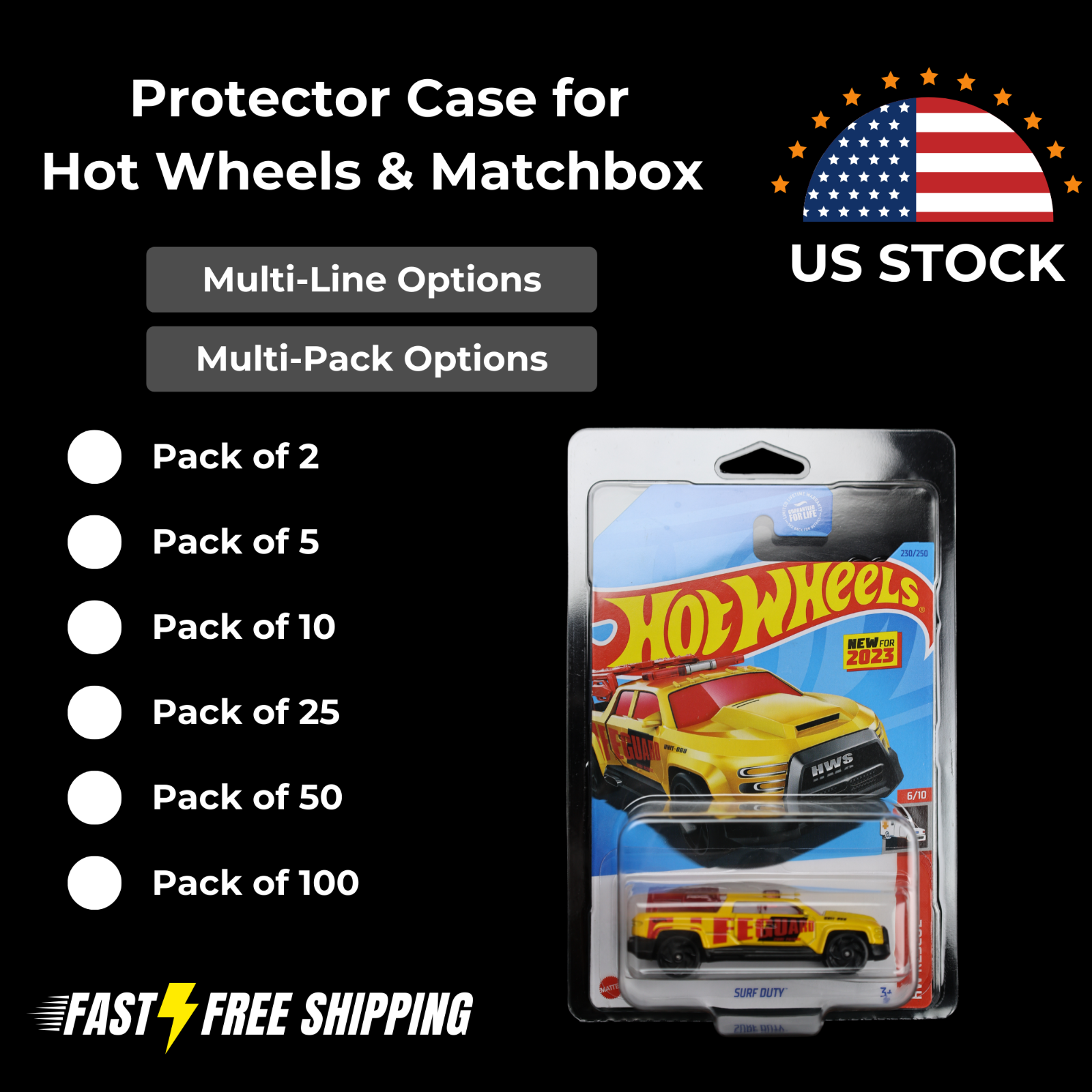 Protector Case for Hot Wheels Matchbox Mainline Premium Team Transport 2 Car