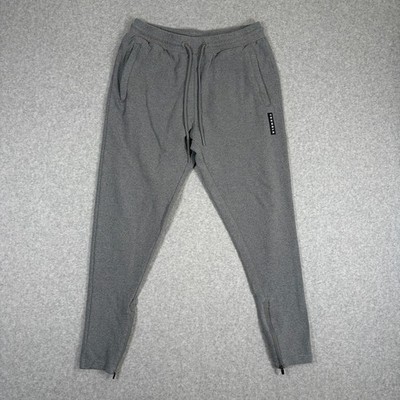 YoungLA Perfect Joggers Mens Large Gray Ankle Zip Athletic Sweatpants READ
