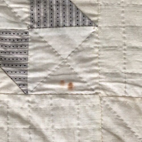 Vintage Quality Quilt Top Lightweight Fabric Anvil Pattern 77x73 No Batting