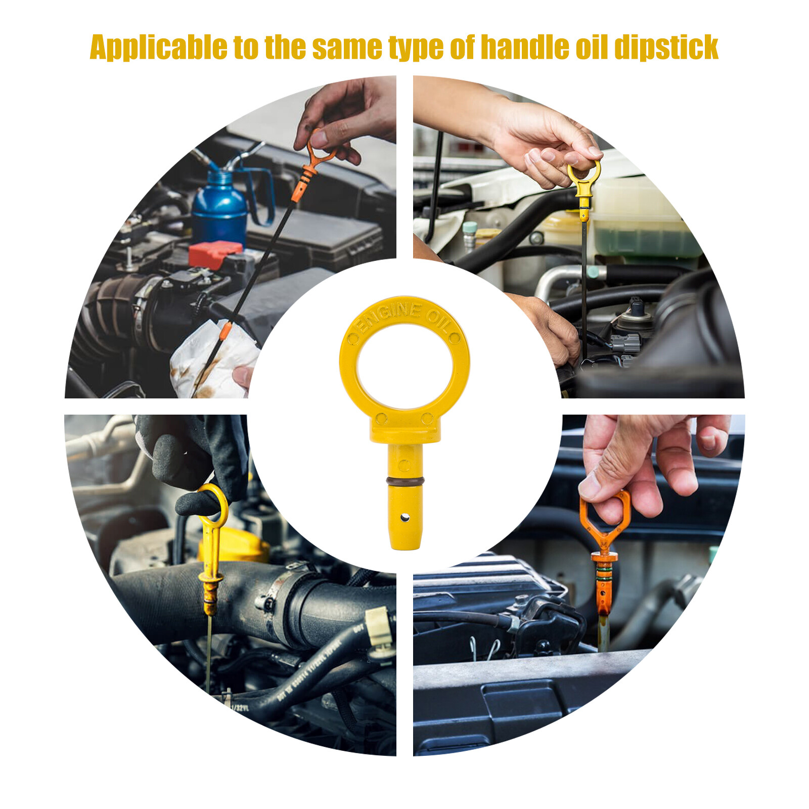 Oil Dipstick Aluminum Handle For Chrysler Jeep Dodge Ram 2.4 3.2 3.6 5.7 6.4L