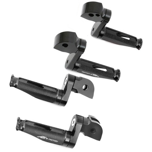 Black 25mm Adjustable Front Rear Foot Pegs MFP For ZX14R