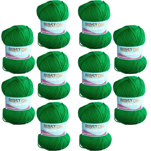 Ribston Double Knit Wool 100g Emerald 30 10 Pack