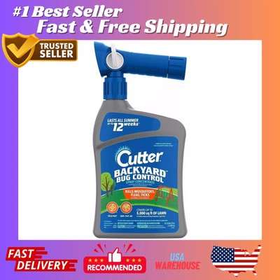 Cutter Backyard Bug Control Spray Concentrate, Fleas,Mosquito Repellent,32 fl oz