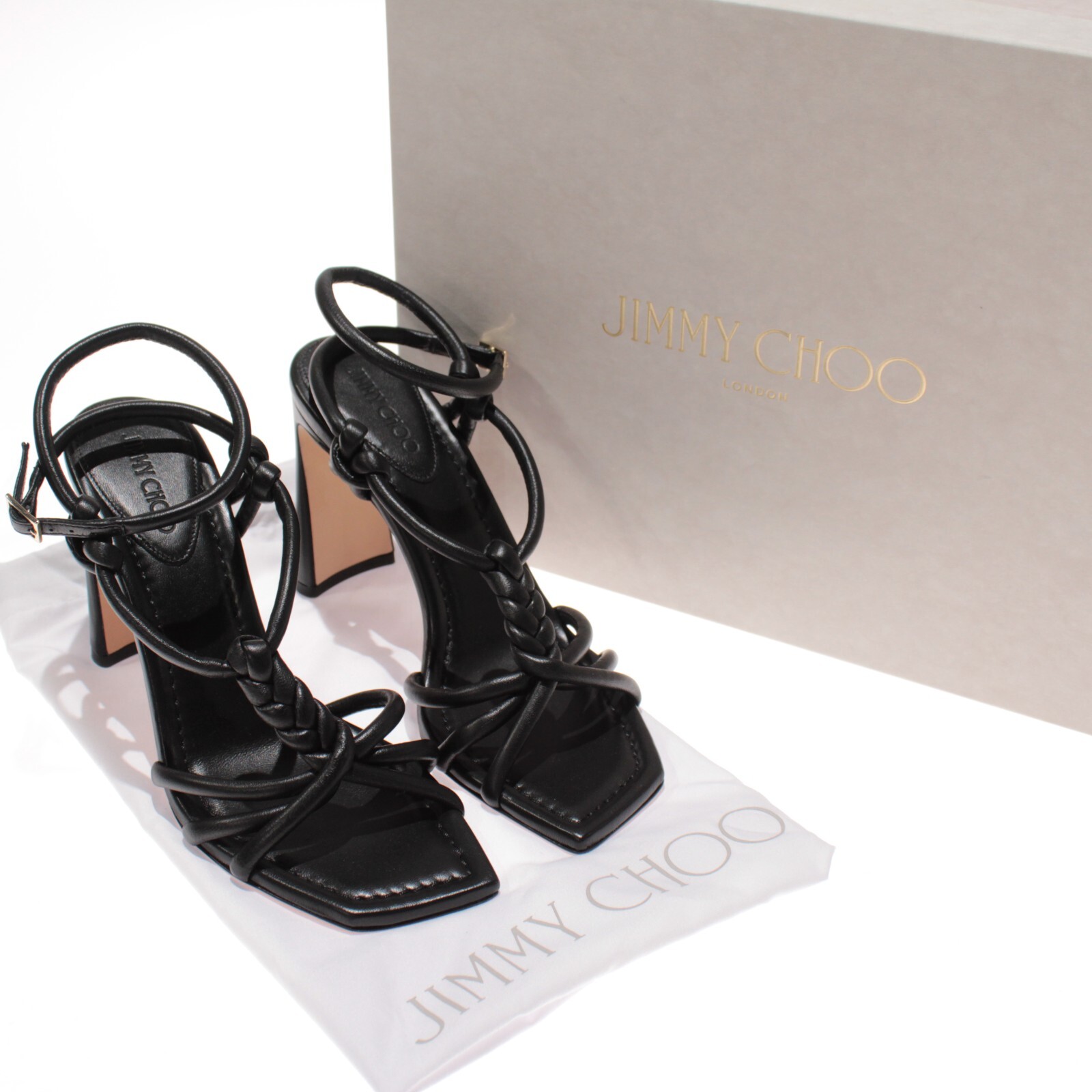 Jimmy Choo NWB Calypso 95 Open Toe Heeled Sandals Size 37 US