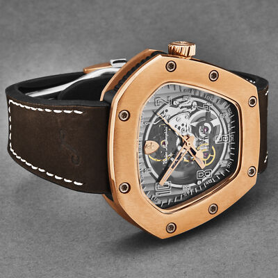 Pre-owned Tonino Lamborghini Men's 'spyderleggero' Skeleton Dial Automatic Watch Tlf-t06-5