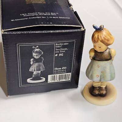 Goebel Hummel ''Two Hands, One Treat'' #493  TMK 7 Mint With Box