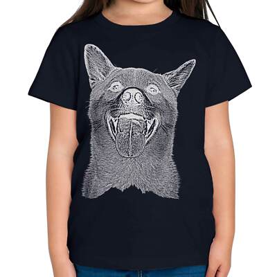 SHIBA INU SKETCH KIDS PRINTED T-SHIRT TOP GREAT GIFT FOR DOG LOVER SPITZ JAPAN