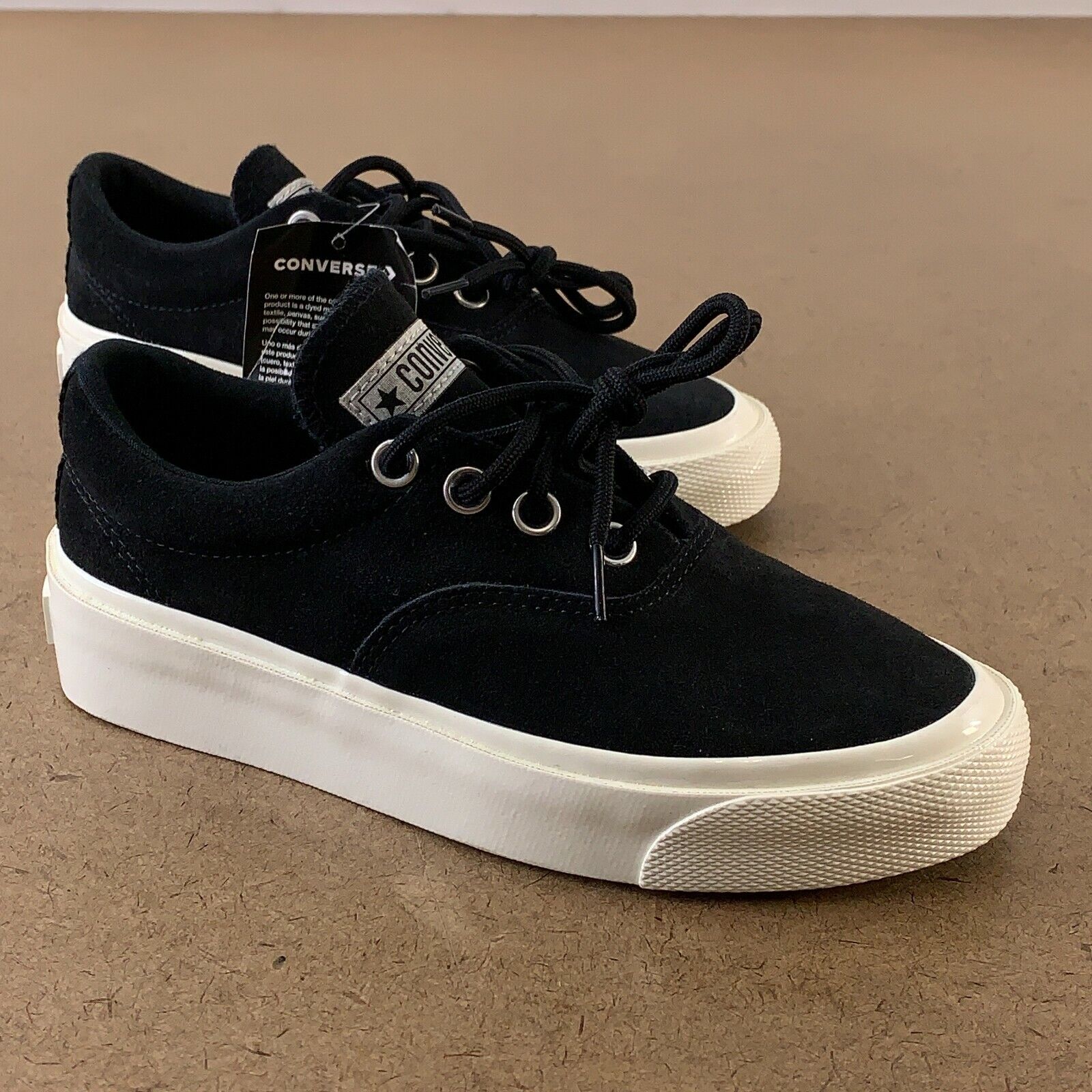 Converse Men's Size 3 Women's 4.5 Black Egret Skid Grip Cons Converse Men's Size 3 Women's 4.5 Black Egret Skid Grip Cons