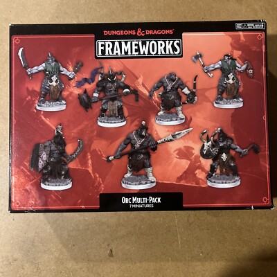 Dungeons & Dragons Frameworks Orc Multi-Pack Wizkids New and Sealed D&D 7 Minis