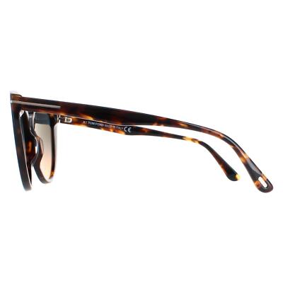 Pre-owned Tom Ford Sunglasses Ft0915 Isabella 55p Coloured Havana Green Gradient