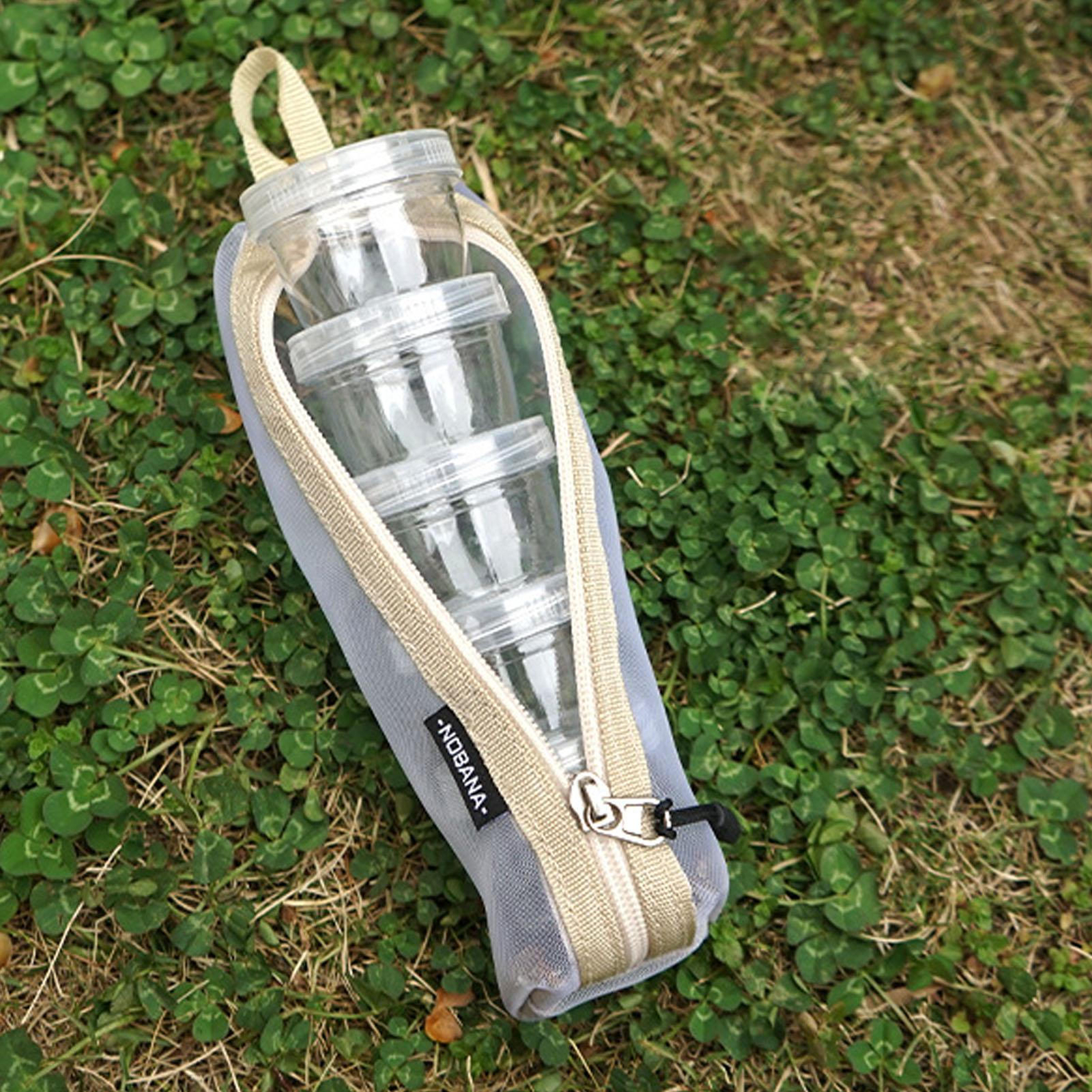 Portable Travel Camping Spice Kit with 5 Clear Seasoning Bottles for Outdoor BBQ