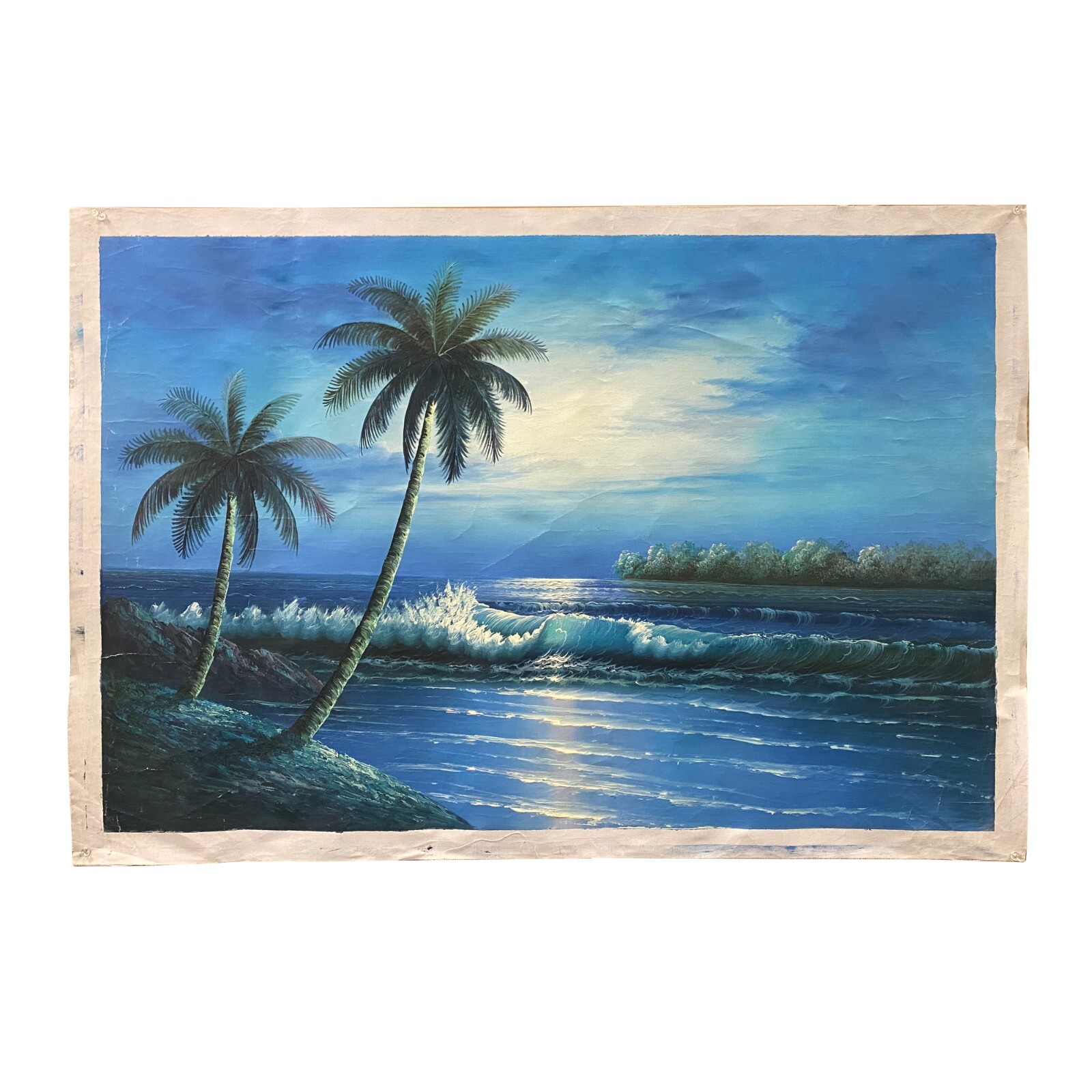 Oil Paint Canvas Art Palm Tree Ocean Beach Wave Wall Decor Painting ws3416S Oil Paint Canvas Art Palm Tree Ocean Beach Wave Wall Decor Painting ws3416S