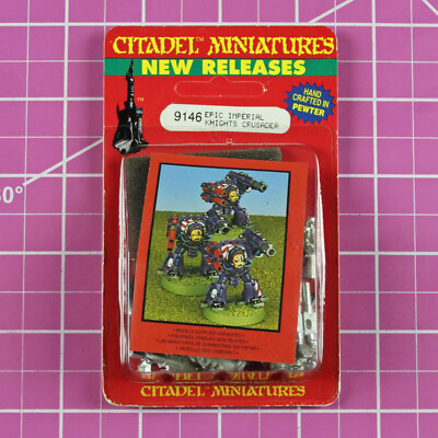 Epic 40K Imperial Knights Crusader NIB Metal Rare OOP Warhammer Knight Crusaders
