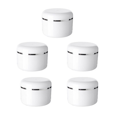 5x Empty Cosmetic Pots Sample with Inner Lid Cosmetic Jars Facial Cream Gels