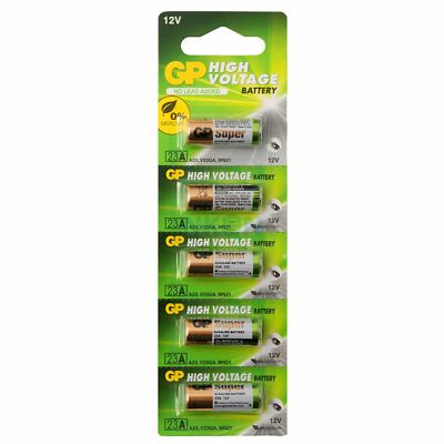 5 pc GP 23AE 21/23 A23 23A 23GA MN21 12v alkaline battery NEW Expiration 2027