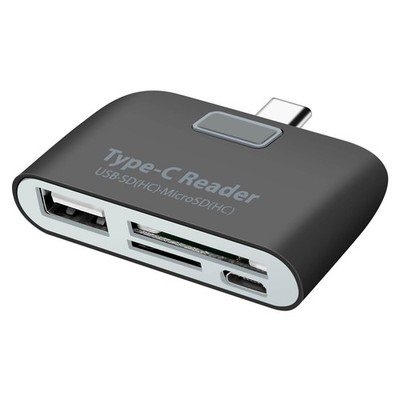 Avizar Adaptateur USB-C vers USB, Lecteur Carte SD et micro SD et micro USB Noir