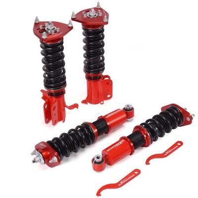 Red Coilovers Struts Shocks Suspension Kit For Toyota 86 Subaru BRZ Adj Height