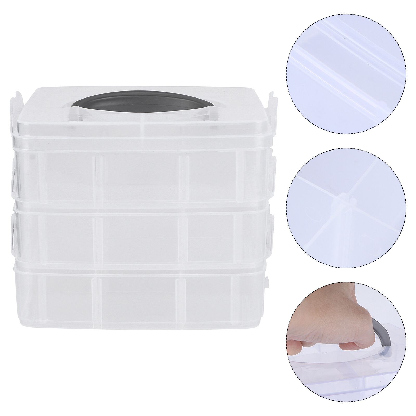 18-Fächer Aufbewahrungsbox Ohrringe Schmuck Kleinteile Kasten Abnehmbar