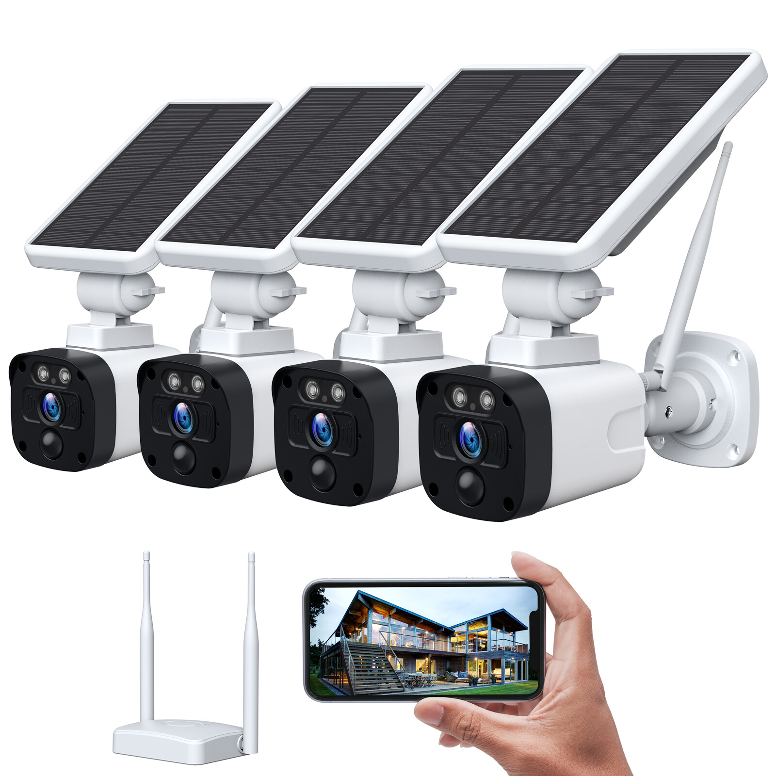 1080P Solar & Battery Powered Outdoor Wireless Audio Securit
