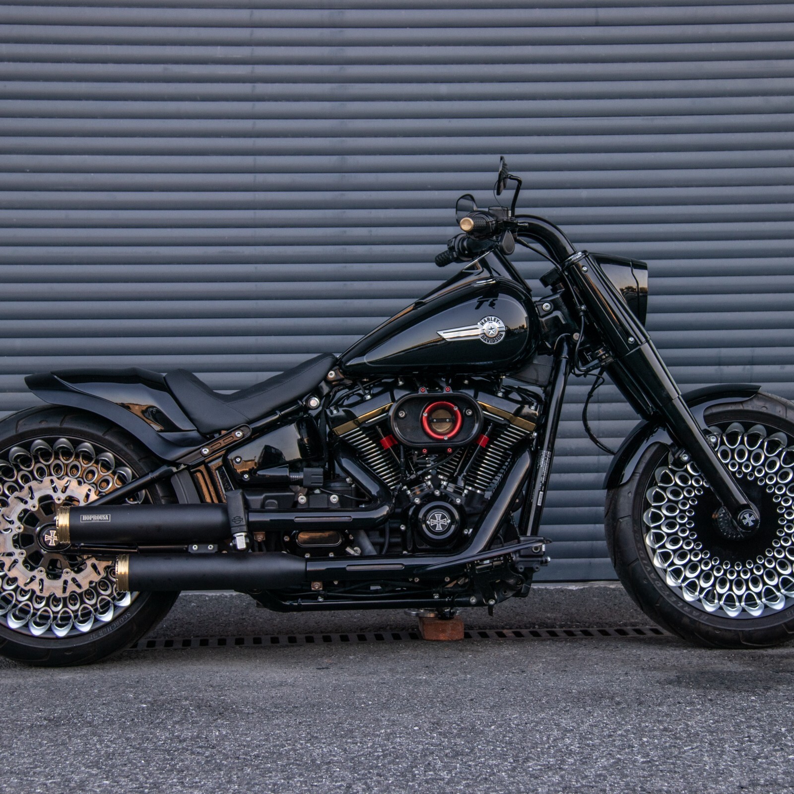 Hoprousa GT Short Rear Fender for '18-Later Harley Fatboy