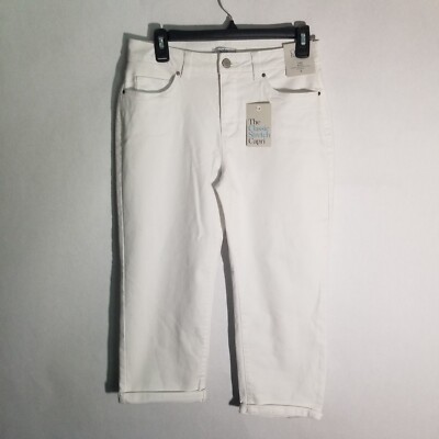 Croft and Barrow Classic Fit Capri White Denim Size 14 Waist 30  Inseam 22 