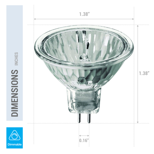 2 Pack 10 Watt MR11 12 Volt Precision Reflector Fiber Optic Bulb 10W 12V