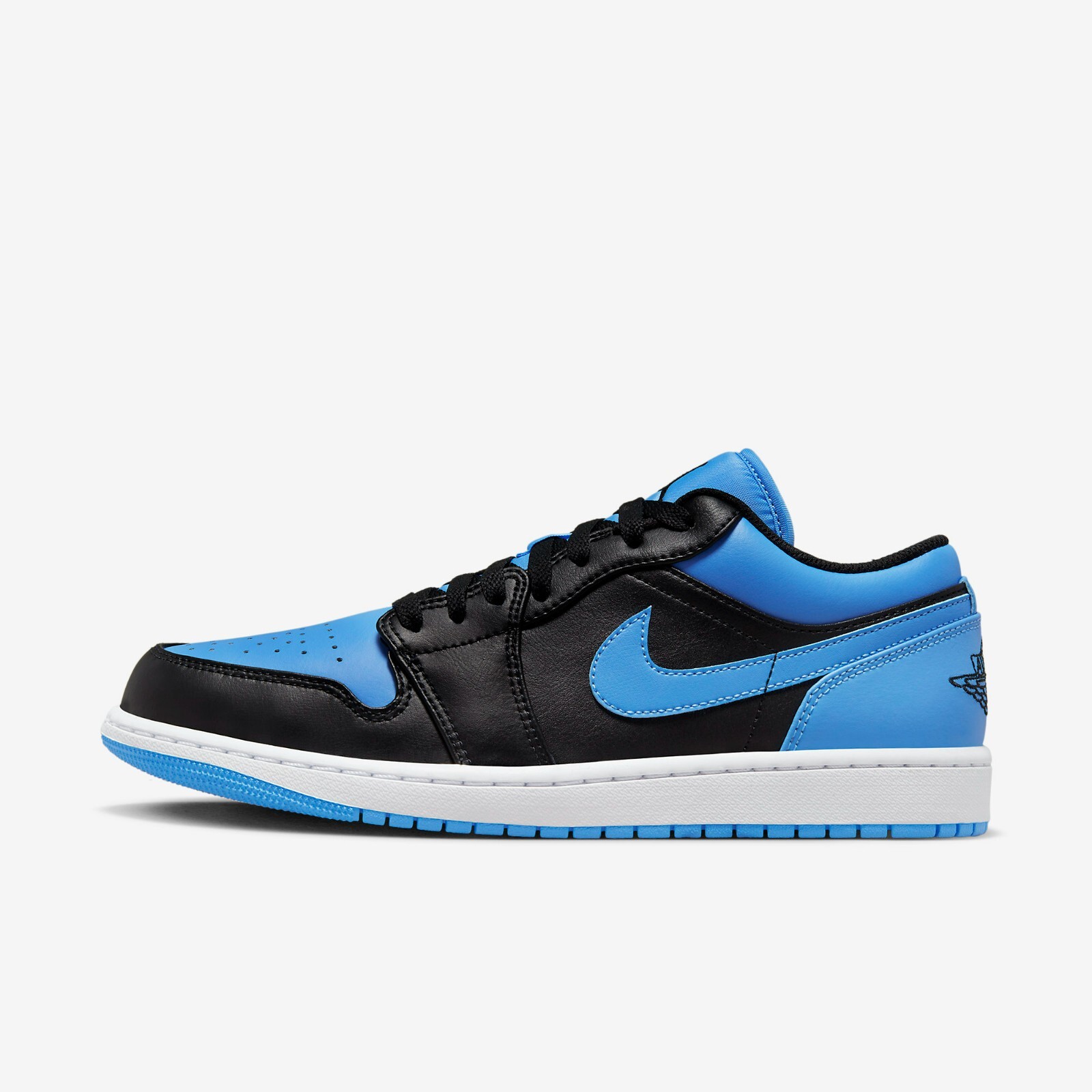 

Кроссовки Jordan 1 Low Black University Blue 553558-041, Синий, Jordan 1 Low