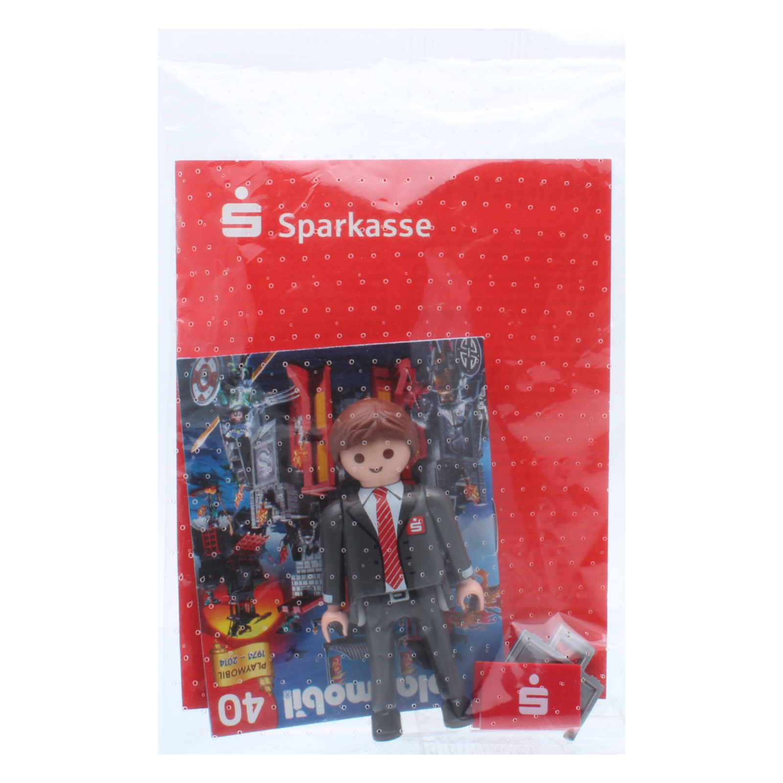 Playmobil Sparkasse Bank Promo Werbefigur Bänker Bankier 