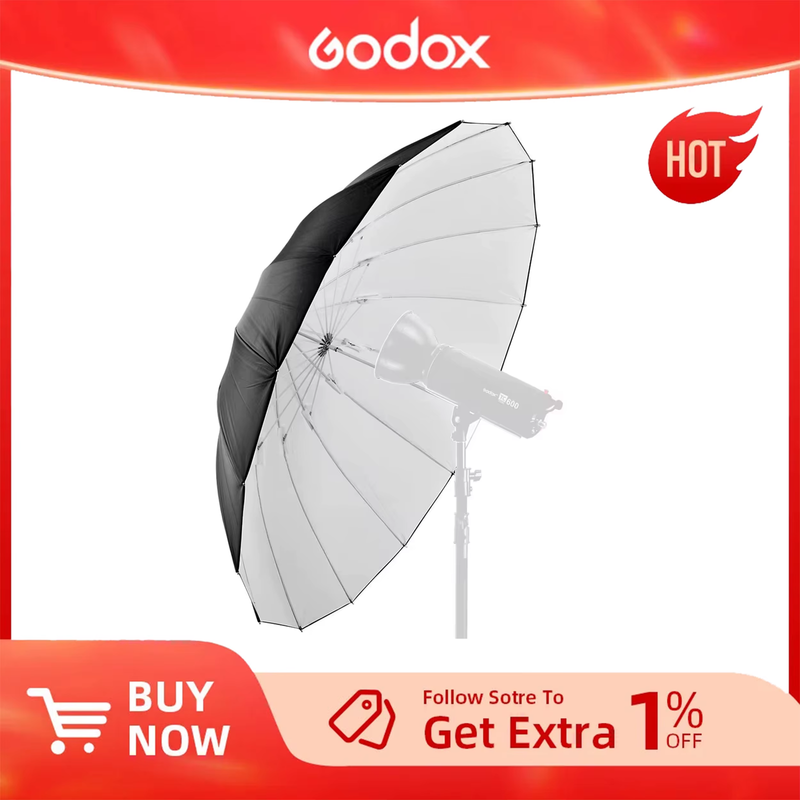 60" (150cm) White - Black Reflective Light Umbrella for Studio Photography Light