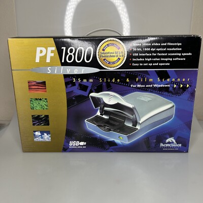Pacific Image Prime Film PF1800 Silver 35mm Slide and Film Scanner New