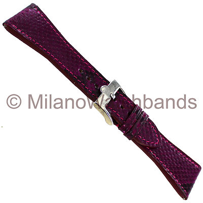 26mm Glam Rock High Quality HandMade Genuine Python Raspberry Black Watch Band