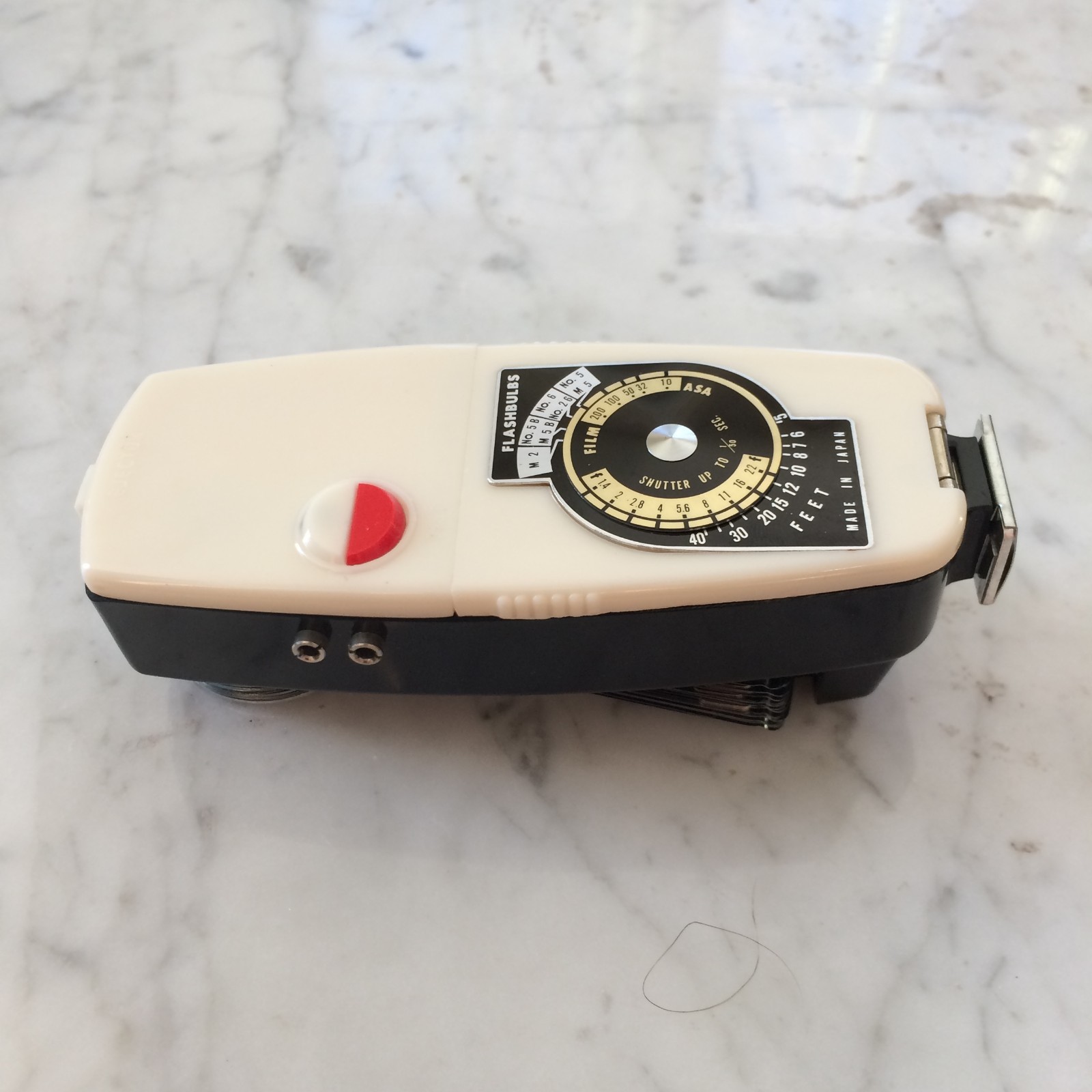 VINTAGE ADAMS FLASH UNIT FOR BAYONET AND M BASE BULBS ~ W/INSTRUCTIONS AND CASE