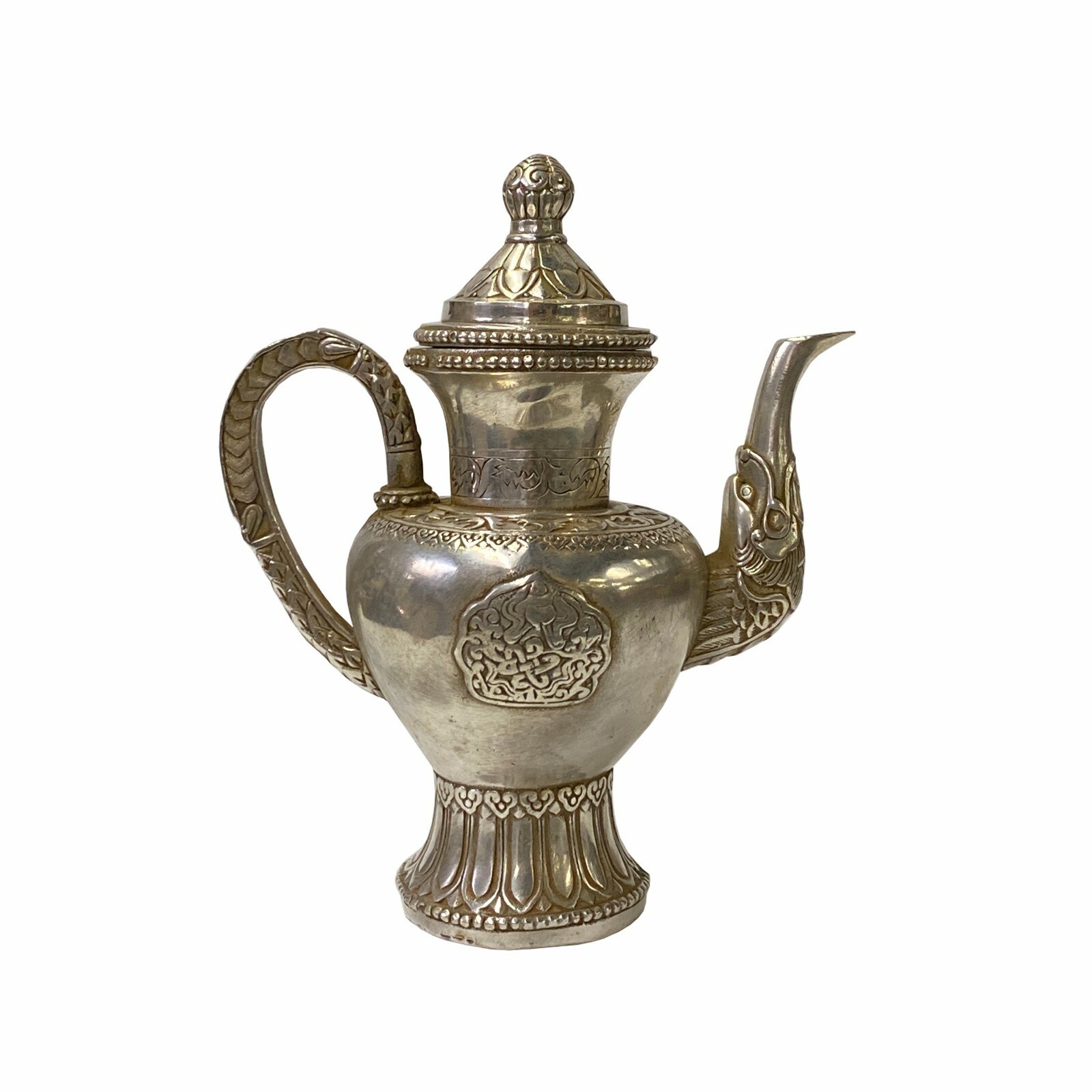 Chinese Handmade Metal Silver Color Vase Teapot Jar Display ws1727S Chinese Handmade Metal Silver Color Vase Teapot Jar Display ws1727S