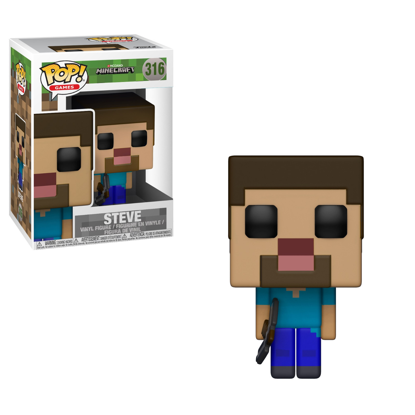 ゲームキャラクター Funko Minecraft Steve in Enchanted Armo Funko Minecraft POP Games Steve in Enchanted Armor Exclusive