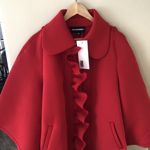 Pre-owned Urban Outfitters Nicopanda Ruffle Jacket (m) Red - Brand With Tags (sold Out) Msrp $800