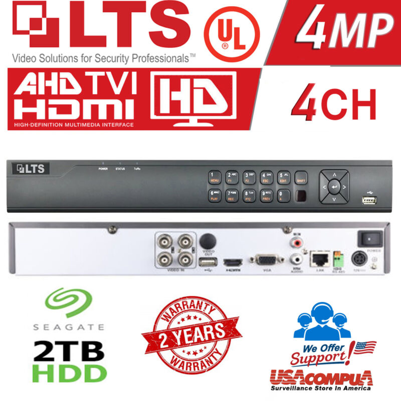 Lts 4 Ch Dvr Ltd8304k-Et Platinum 1080p Hd Tvi Dvr Hybrid Tvi+1ch Ip (2tb Hdd)