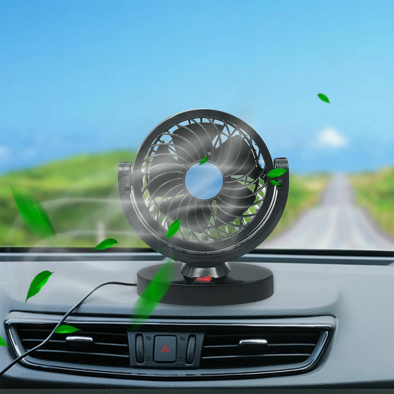 Car Air Cooling Fan Back Dashboard Cooler Fan SUV Trucks Cigarette Lighter Plug